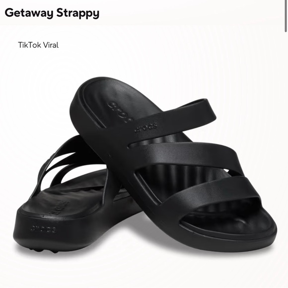 CROCS Shoes - CROCS Black Getaway Strappy Sandals